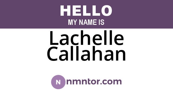 Lachelle Callahan