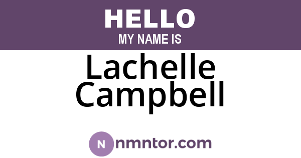 Lachelle Campbell