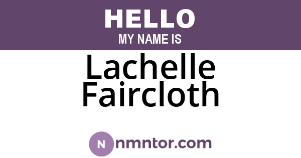 Lachelle Faircloth