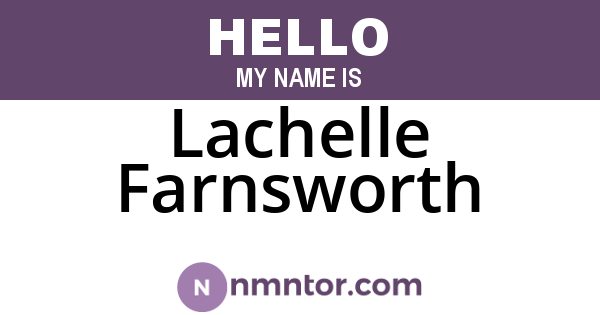 Lachelle Farnsworth