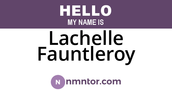 Lachelle Fauntleroy