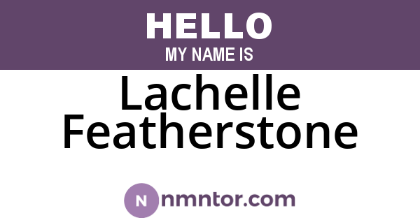 Lachelle Featherstone