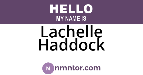 Lachelle Haddock