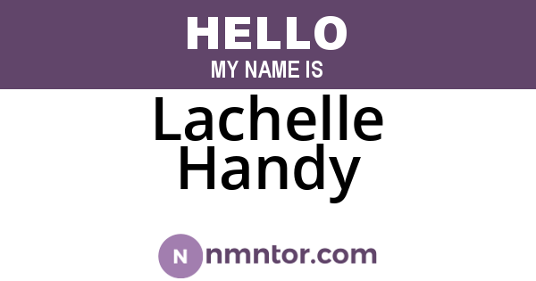 Lachelle Handy
