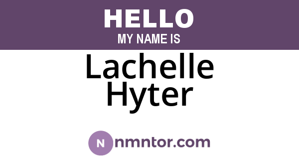 Lachelle Hyter