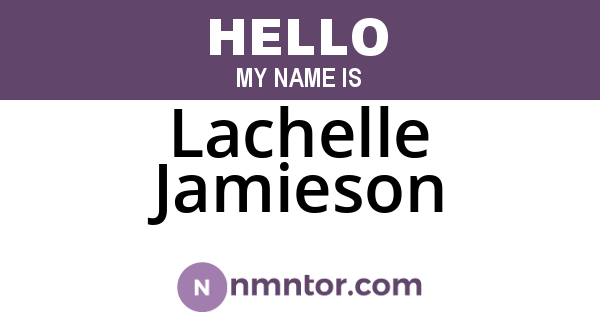 Lachelle Jamieson