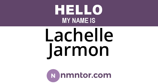 Lachelle Jarmon