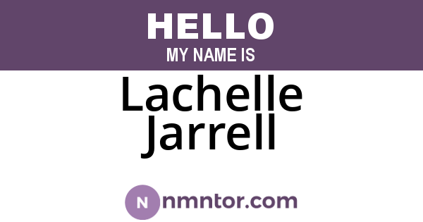 Lachelle Jarrell