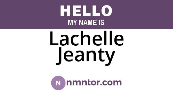 Lachelle Jeanty