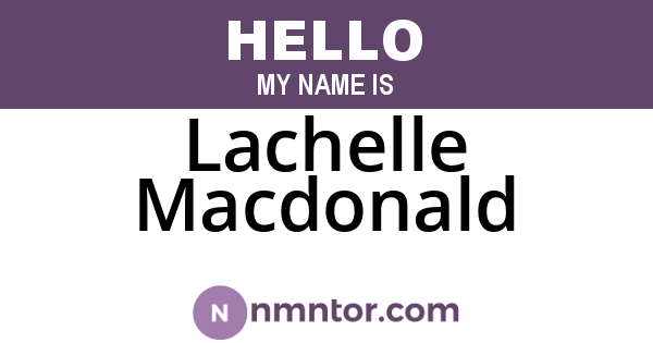 Lachelle Macdonald