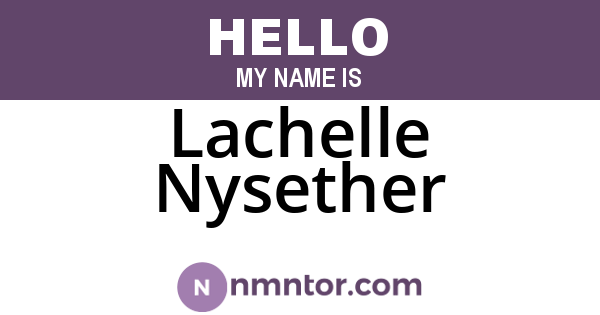 Lachelle Nysether