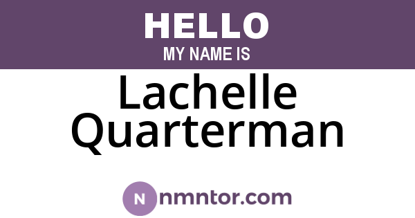 Lachelle Quarterman