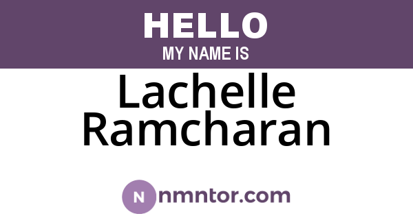 Lachelle Ramcharan