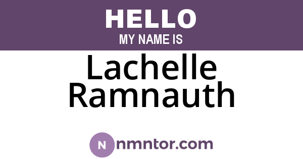 Lachelle Ramnauth