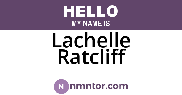 Lachelle Ratcliff
