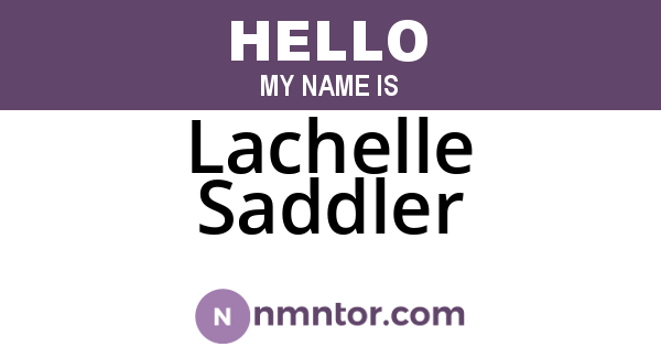 Lachelle Saddler