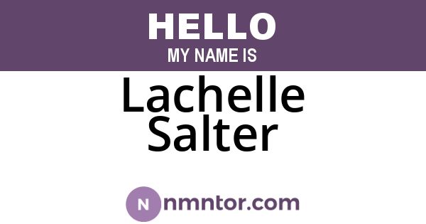 Lachelle Salter