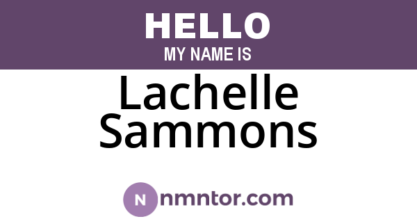 Lachelle Sammons