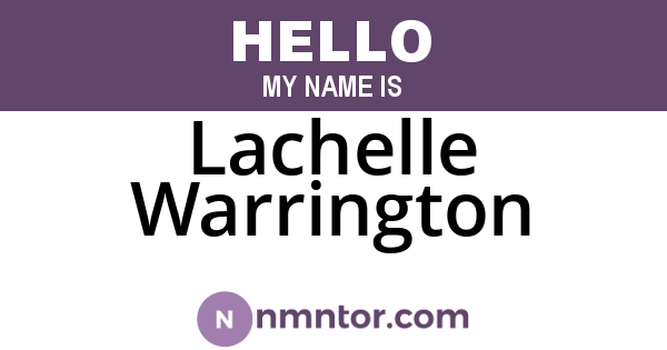 Lachelle Warrington