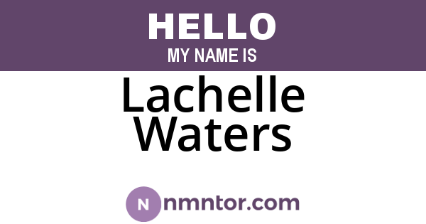 Lachelle Waters