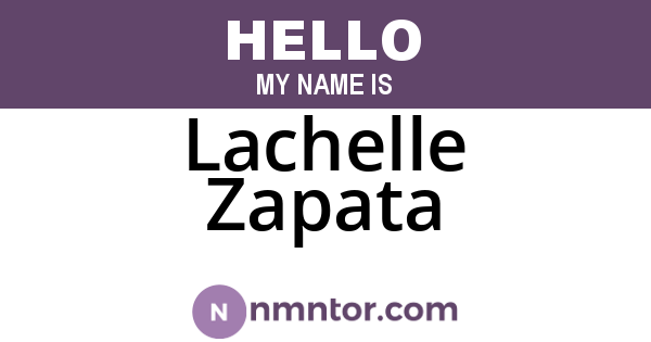 Lachelle Zapata