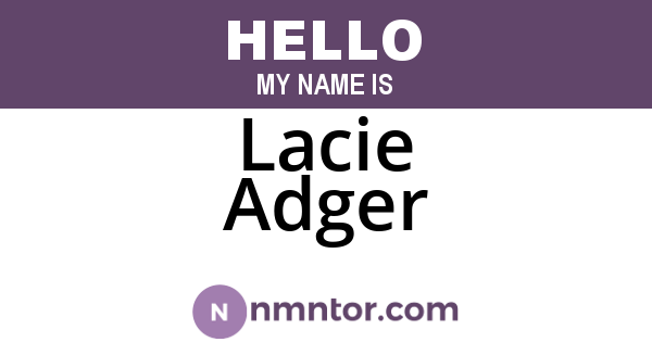 Lacie Adger