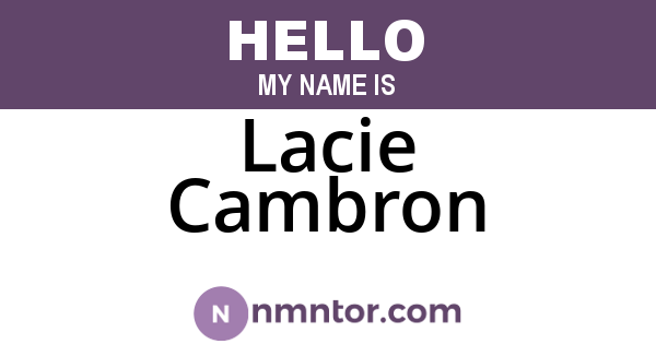 Lacie Cambron