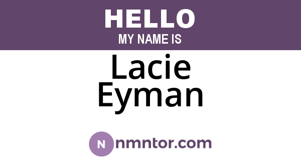 Lacie Eyman
