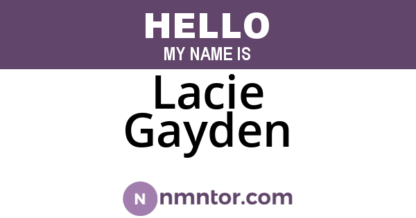 Lacie Gayden