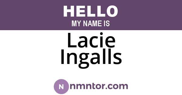 Lacie Ingalls