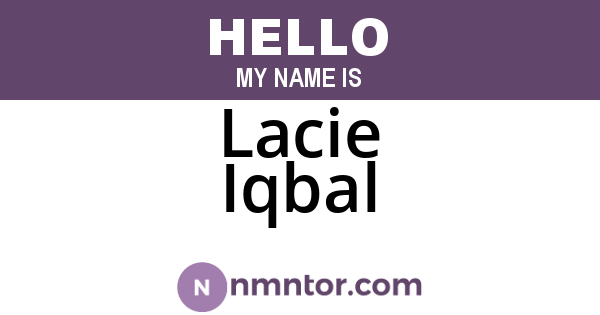 Lacie Iqbal