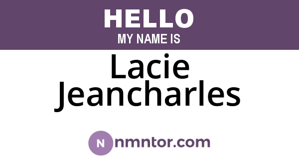 Lacie Jeancharles