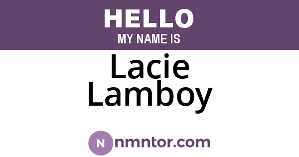 Lacie Lamboy