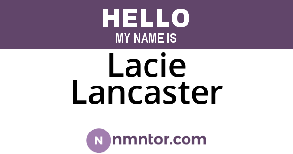 Lacie Lancaster