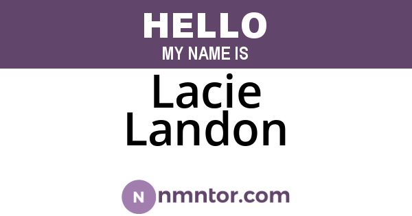 Lacie Landon