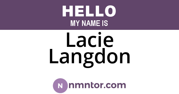 Lacie Langdon