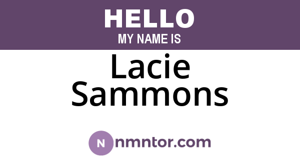Lacie Sammons