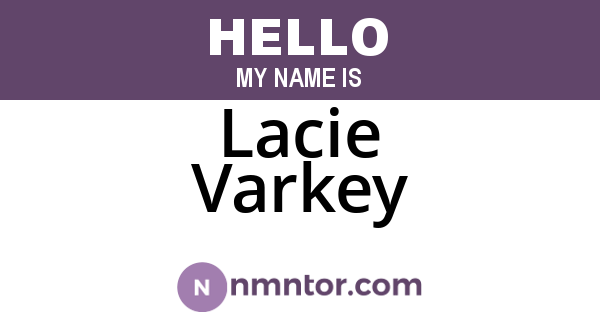 Lacie Varkey