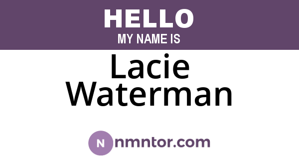 Lacie Waterman