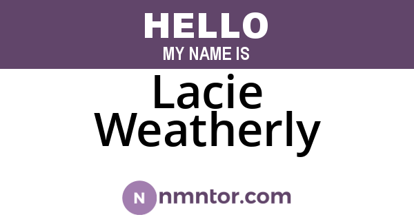Lacie Weatherly