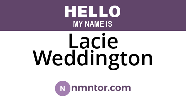 Lacie Weddington