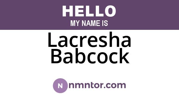 Lacresha Babcock