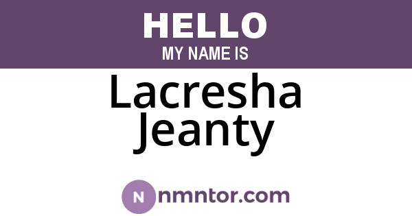 Lacresha Jeanty