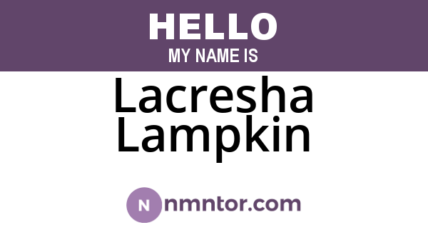 Lacresha Lampkin