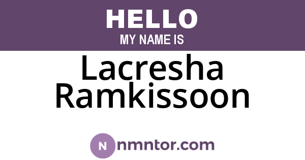 Lacresha Ramkissoon