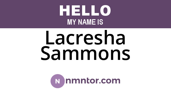 Lacresha Sammons