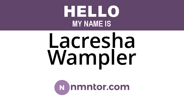 Lacresha Wampler