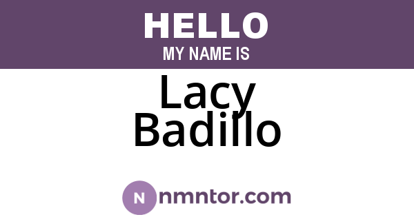 Lacy Badillo