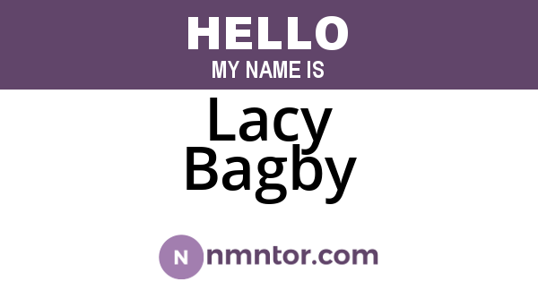 Lacy Bagby
