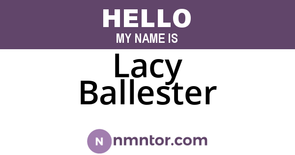 Lacy Ballester